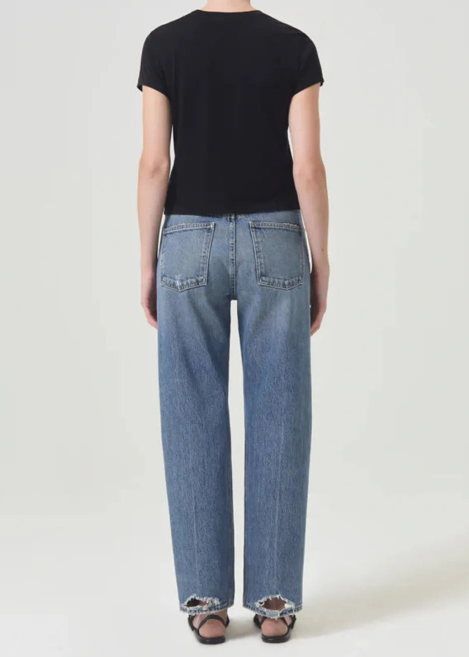 Fashion - Adine Shrunken Tee - Black Crop Tops