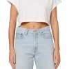 Sale - Aiden Tee - White Crop Tops