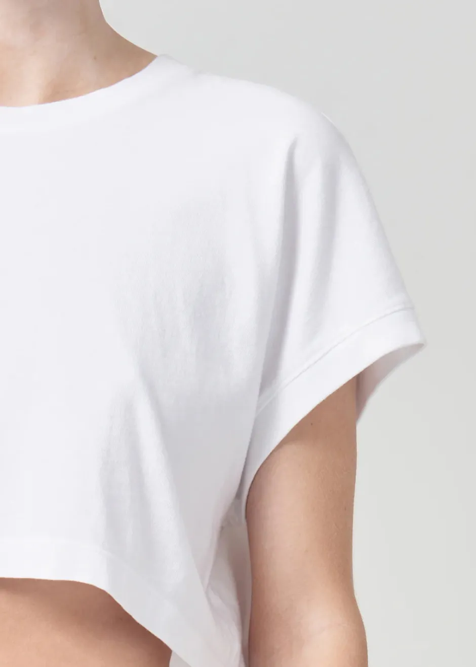 Sale - Aiden Tee - White Crop Tops