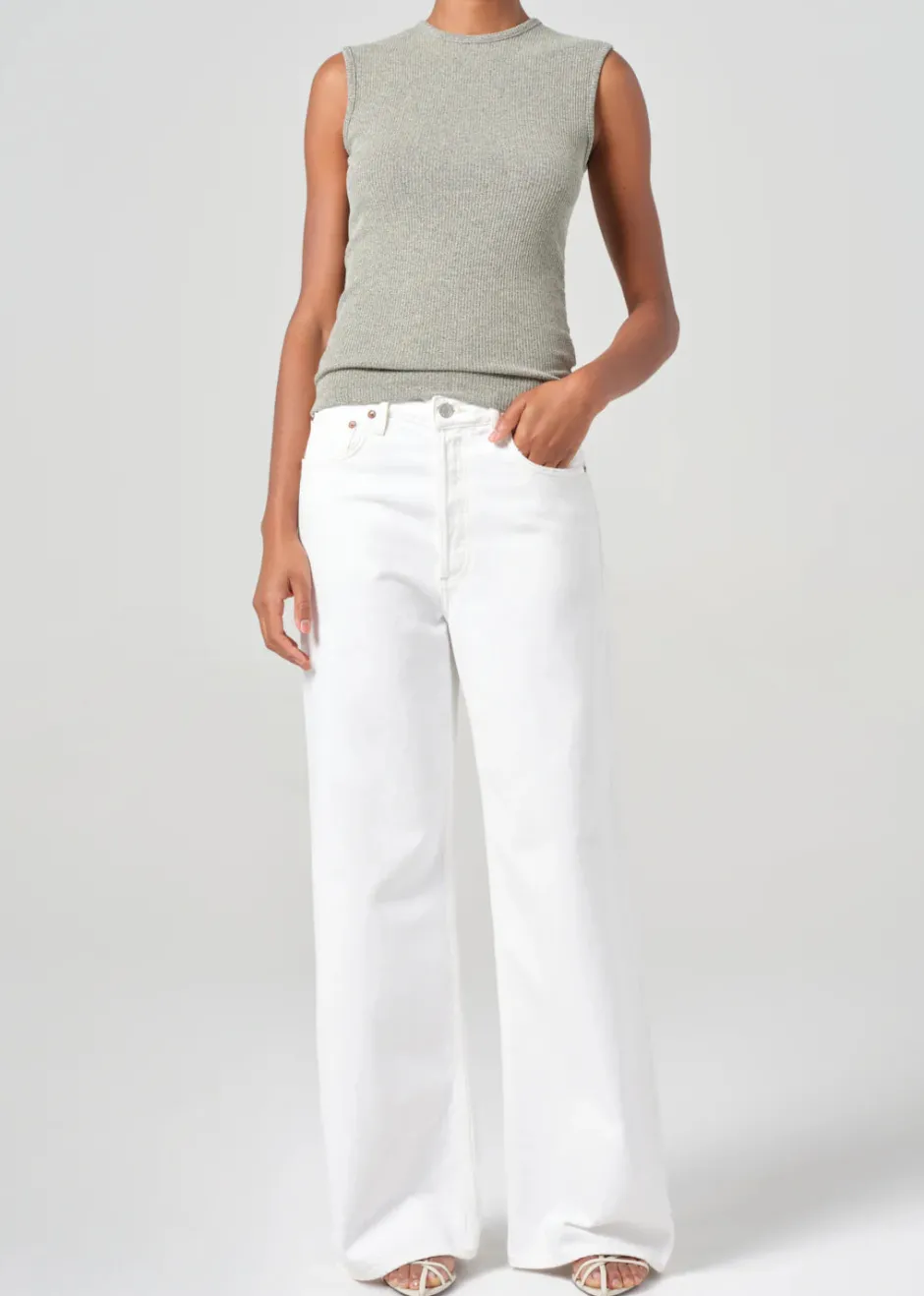 Fashion - Dame High Rise Wide Leg No Cuff - Milkshake Denim | All Denim