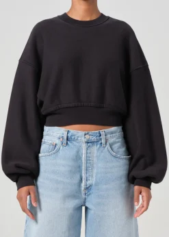 Hot - Kit Sweatshirt - Washed Black Sweaters & Knits
