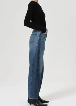 Sale - Luna High Rise Pieced Taper - Split High-Rise | Denim