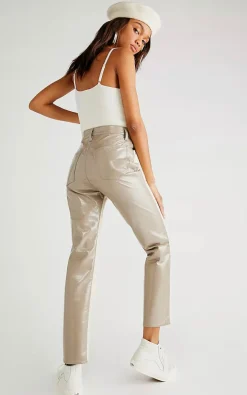 Clearance - Paneled Recycled Leather Pants - Powder Pants