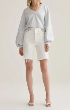 Clearance - Pinch Waist Ultra High Rise Short - Cumulus Denim | All Denim