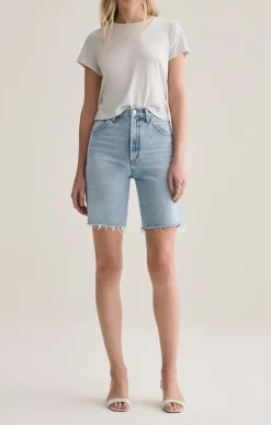 Clearance - Pinch Waist Ultra High Rise Short - Oasis Denim | All Denim