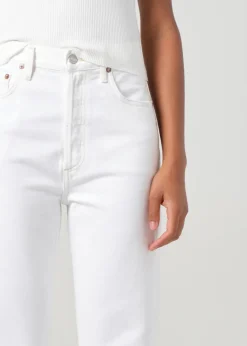 Outlet - 90'S Pinch Waist Crop Jean - Marshmallow High-Rise | Denim