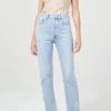 Clearance - 90’s Pinch Waist High Rise Straight - Imitate Denim | All Denim