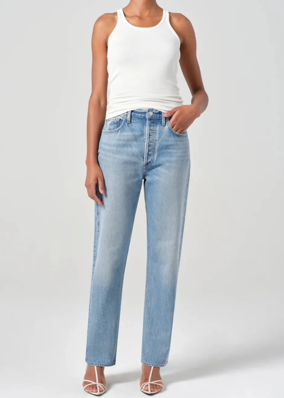 Best - 90's Pinch Waist High Rise Straight - Infinite Denim | All Denim