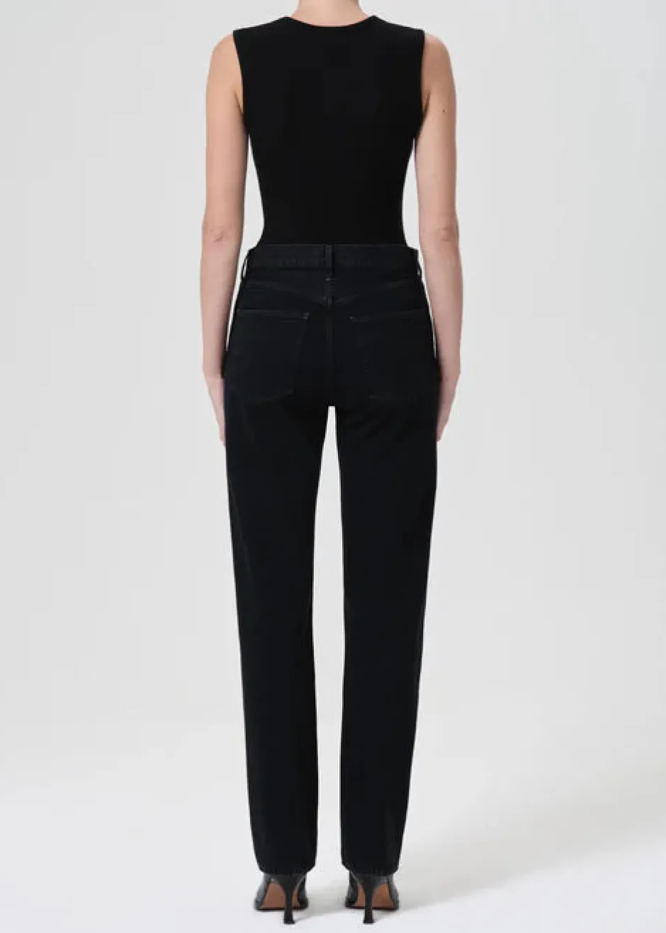 Online - 90's Pinch Waist High Rise Straight Long - Crushed High-Rise | Denim