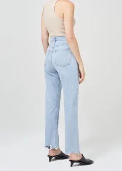 Clearance - 90’s Pinch Waist High Rise Straight - Imitate Denim | All Denim