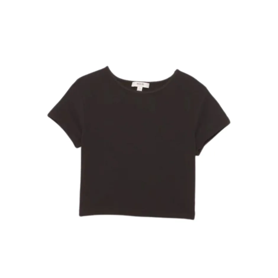 New - Savannah Tee - Black Crop Tops