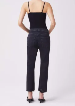 New - Spaghetti Strap V Neck Bodysuit - Black Bodysuits