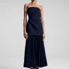 New - Austin Strapless Pleated Dress - Black Dresses | Long Dresses