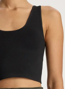 Fashion - Cleo Knit Top - Black Crop Tops