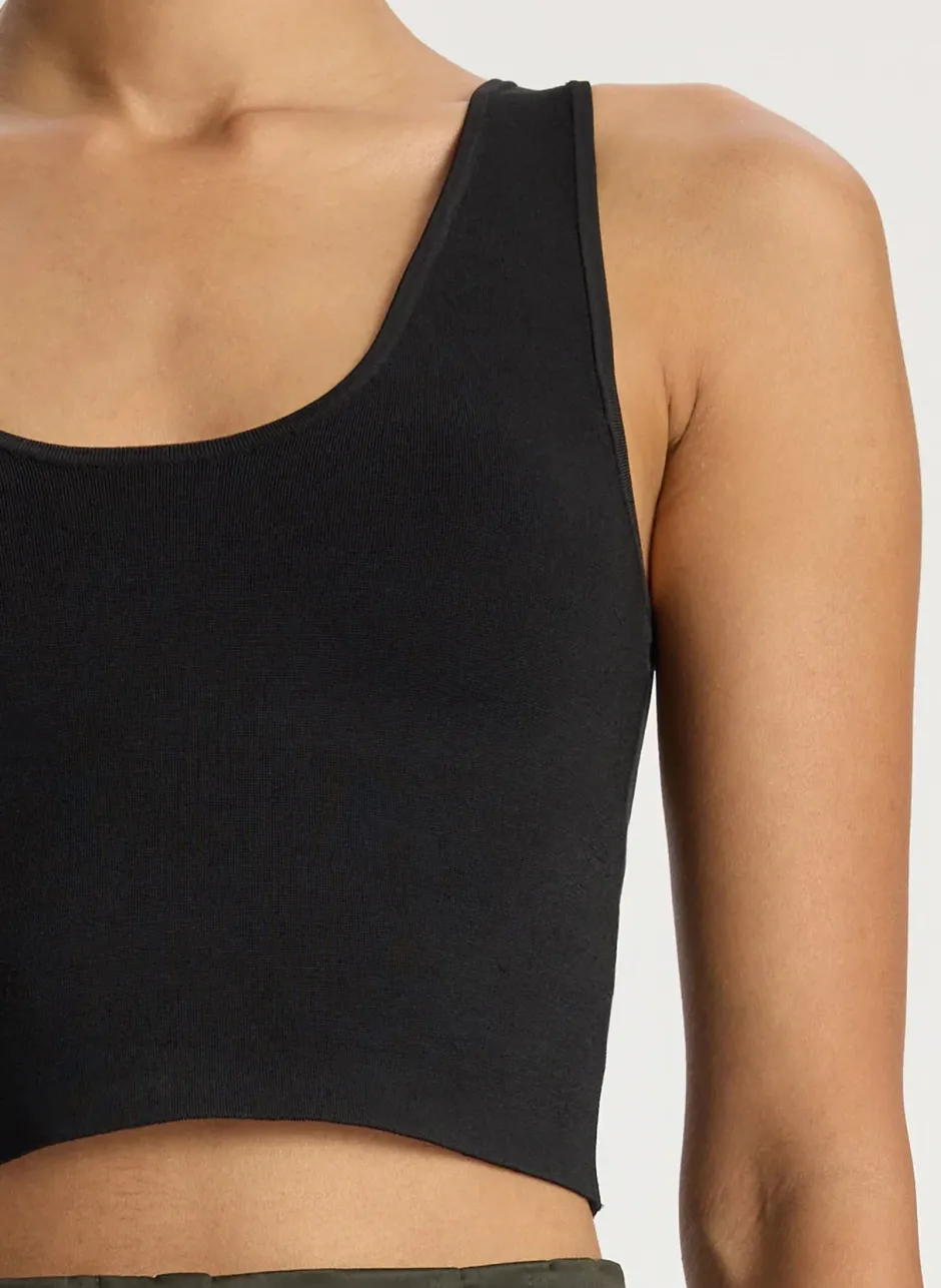 Fashion - Cleo Knit Top - Black Crop Tops