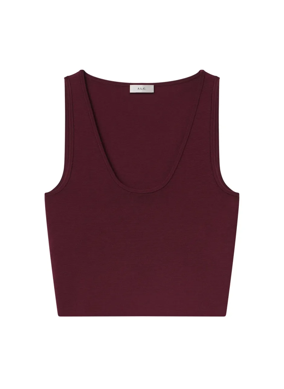 Sale - Cleo Knit Top - Mulberry Crop Tops