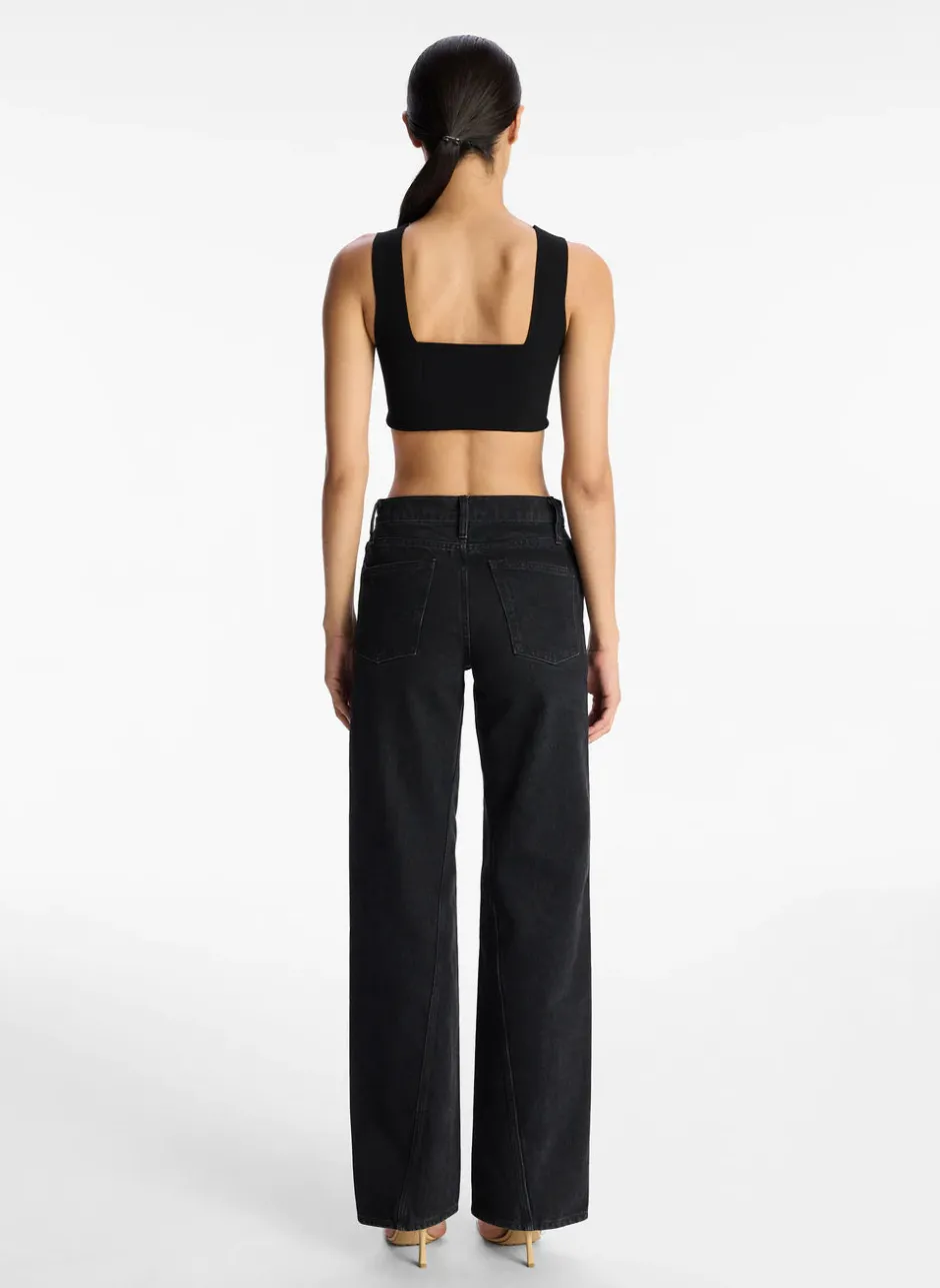 Hot - Jordana Bra - Black Crop Tops