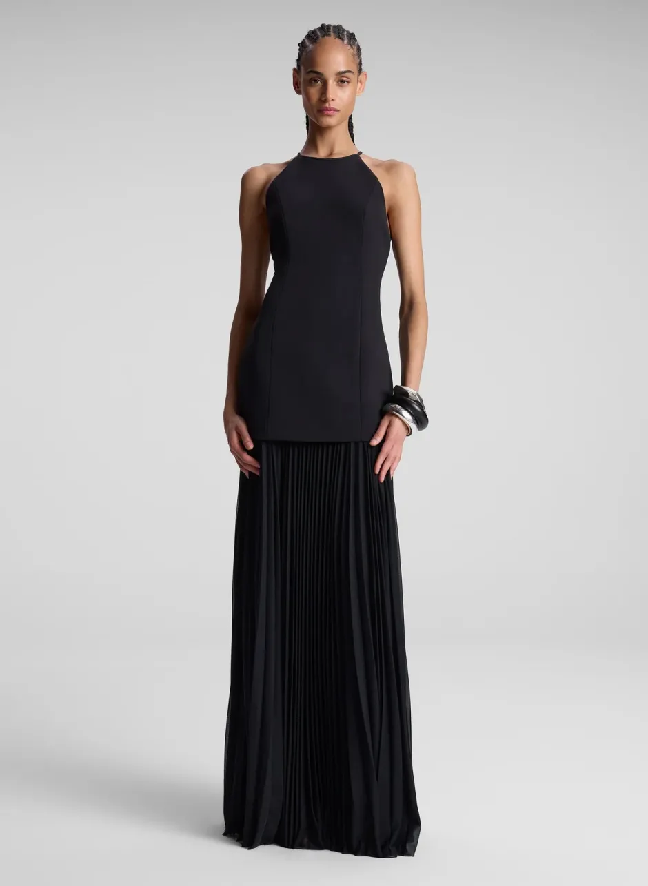 Best - Lana Pleated Maxi Dress - Black Dresses | Long Dresses