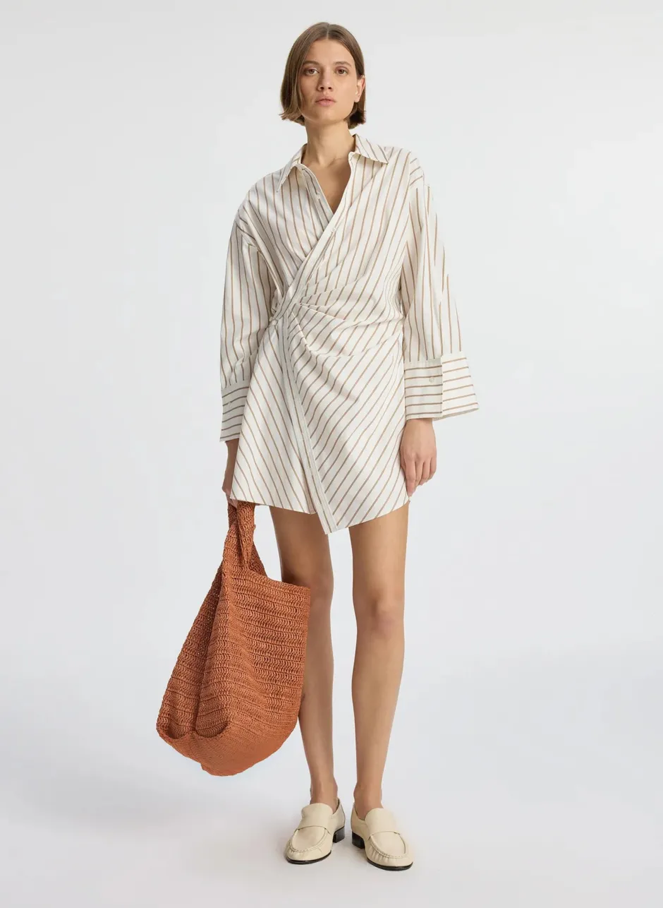 Fashion - Madison ll Wrap Mini Dress - Bone/Lark Dresses | Mini Dresses