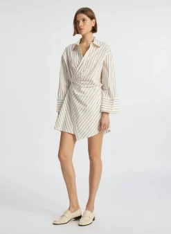 Fashion - Madison ll Wrap Mini Dress - Bone/Lark Dresses | Mini Dresses