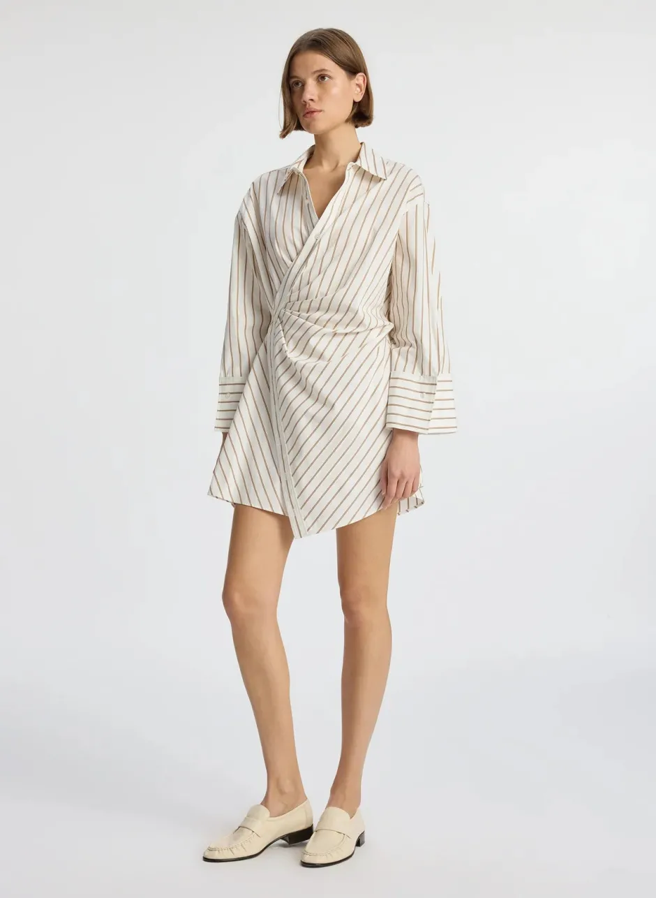 Fashion - Madison ll Wrap Mini Dress - Bone/Lark Dresses | Mini Dresses