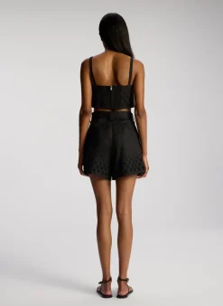 Fashion - Sky Top - Black Crop Tops