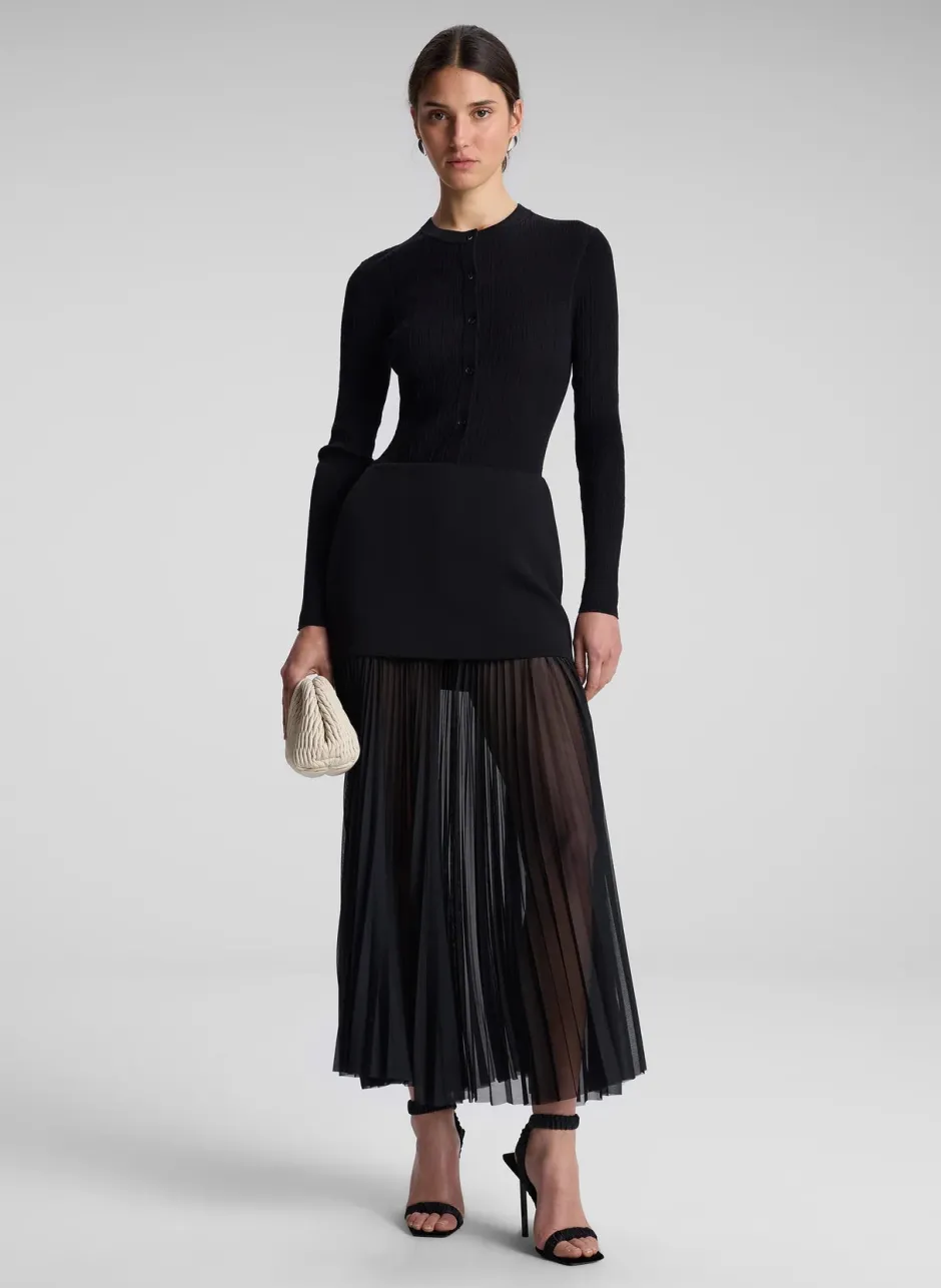 Best - Willa Pleated Maxi Skirt - Black Long Skirts