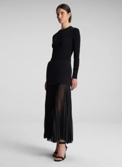 Best - Willa Pleated Maxi Skirt - Black Long Skirts