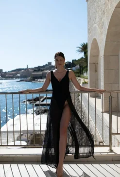Discount - Emmy Slip Skirt - Fine Black Lace Coverups | Long Skirts