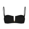 Fashion JENNA BIKINI TOP, BLACK RIB Bikini
