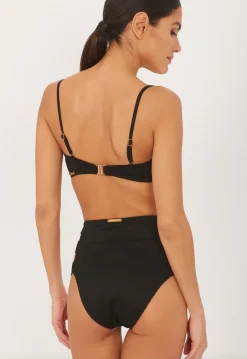 Fashion JENNA BIKINI TOP, BLACK RIB Bikini