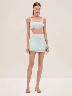 Outlet - Ashe Skirt - Ice Blue Mini Skirts
