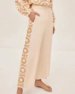 New - Luzon Pants - Ivory/Orange Pants