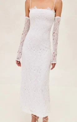 Sale - Rishell Dress - White Lace Dresses | Midi