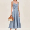 Clearance - Sirene Dress - Stone Blue Mini Dresses | Dresses