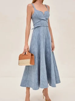Clearance - Sirene Dress - Stone Blue Mini Dresses | Dresses