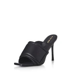 Clearance - Mica Heel - Black Leather Shoes