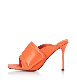 Discount - Mica Heel - Orange Leather Shoes