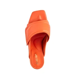 Discount - Mica Heel - Orange Leather Shoes