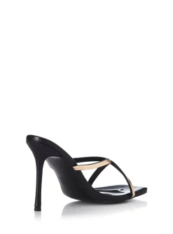 Fashion - Mira Heel - Black Leather Shoes