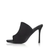 Hot - Misty Heel - Black Satin Shoes