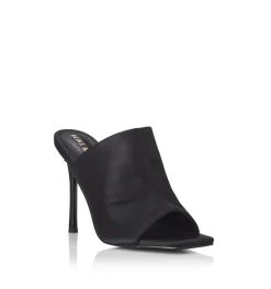 Hot - Misty Heel - Black Satin Shoes