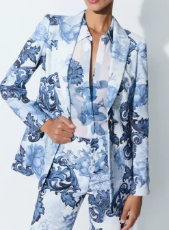 Clearance - Breann Long Fitted Blazer - Scroll Symphony Blazers