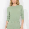 Discount - Carolann Shrunken Pullover - Sage Sweaters & Knits