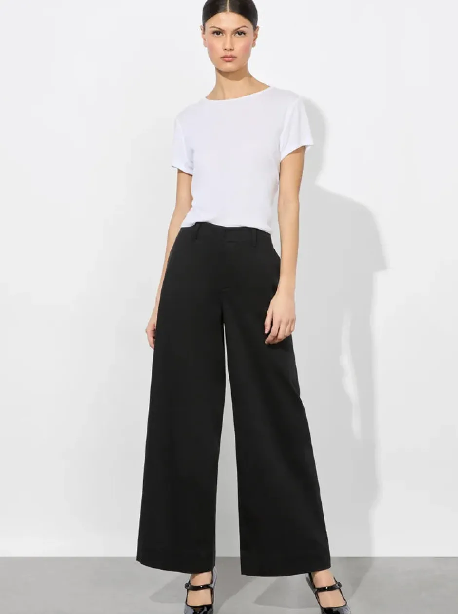 New - Dan Cropped Chino Pant - Black Pants