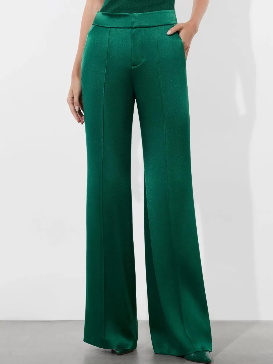 New - Dylan High Rise Wide Leg Pant - Forest Green Pants