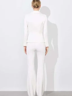 Clearance - Iana Sculpted Blazer - Off White Blazers