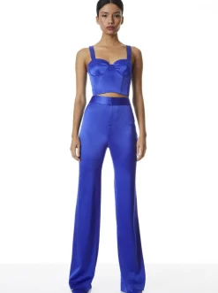 New - Jeanna Bustier Cropped Top - royalty Crop Tops