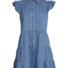 Outlet - Jem Denim Mini Dress - Light Chambray Mini Dresses | Dresses