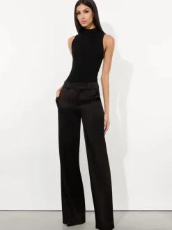 Fashion - Keaton H/R Straight Trouser - Black High-Rise | Pants